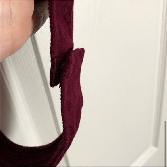 NWOT Wine Criss Cross Strappy Caged Thong Bodysuit - Picture 8 of 10